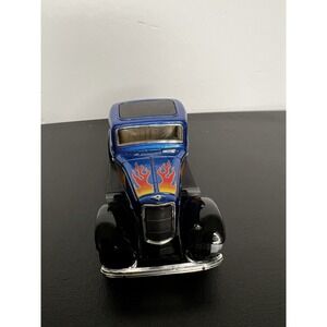 Kinsmart 1932 Ford 5-Window Coupe 1:34 Blue Flames Diecast Model
